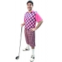 PRO Golf Costume Pink - Men's Old Golfer Costume